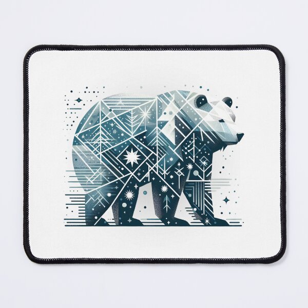 Item preview, Unique Geometric Polar Bear designed and sold by MusesWhispers.