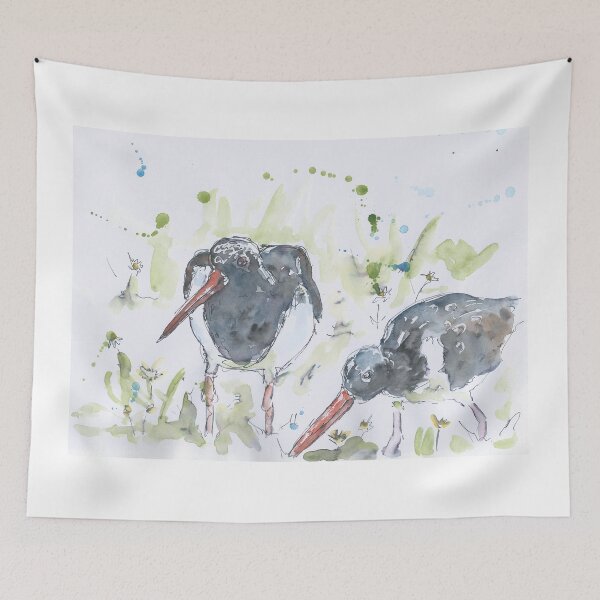 Item preview, Oystercatchers painting. designed and sold by DebTheZeb.