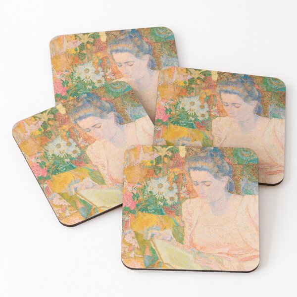 Item preview, Vintage Portrait Painting: Mrs Marie Jeannette de Lange (1900) by Jan Toorop - Classic Artwork designed and sold by Under-TheTable.