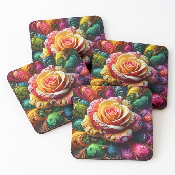 Item preview, Bees around a rose. designed and sold by CandyMS.