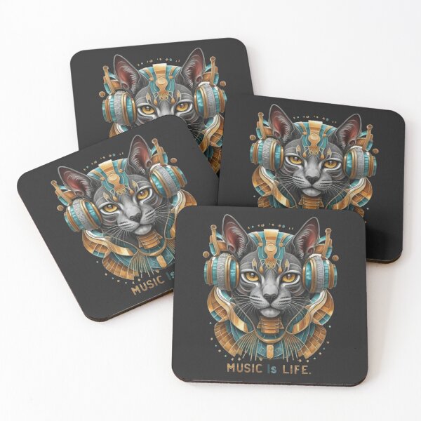 Item preview, Music Is Life Cat, Cat DJ, Bastet designed and sold by Krieghorn.