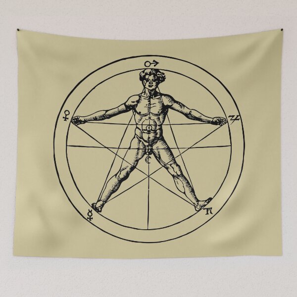 Item preview, Vitruvian Figure in Alchemical Circle designed and sold by Twisted Kids.