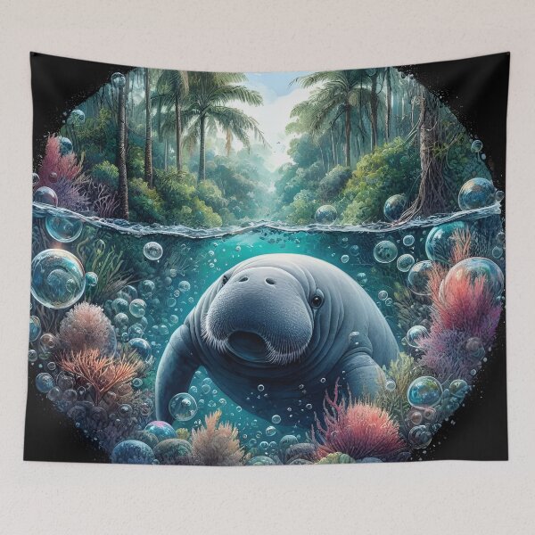 Item preview, Dugong animal art designed and sold by RubisLeaf.
