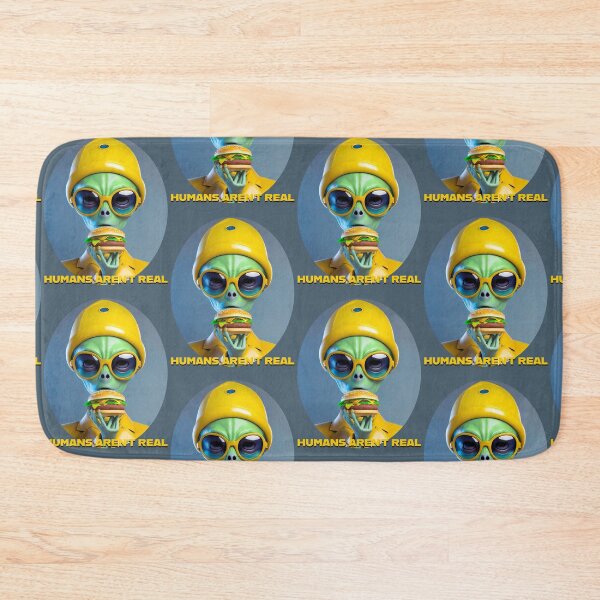 Item preview, HUMANS ARENT REAL, FUN EXTRATERRESTRIAL COLORFUL DESIGN IN YELLOW COLORS designed and sold by La Loca.