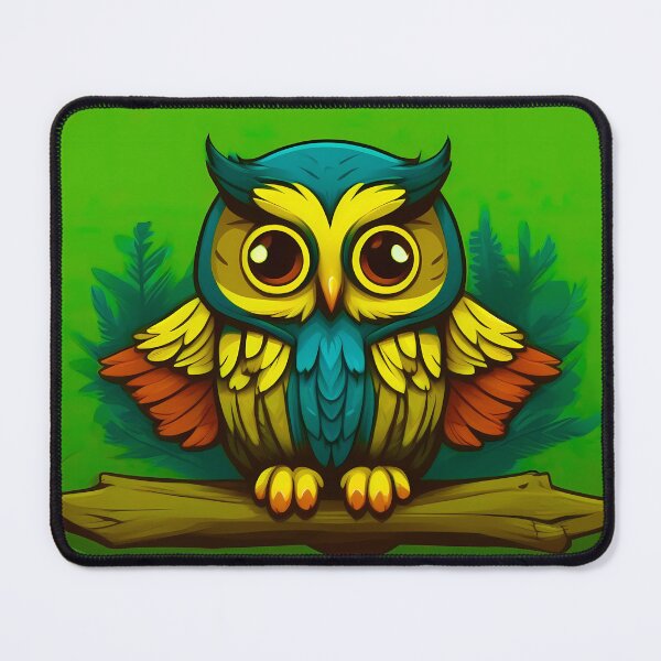 Item preview, Cute little owl sitting on a branch designed and sold by randrdesign.