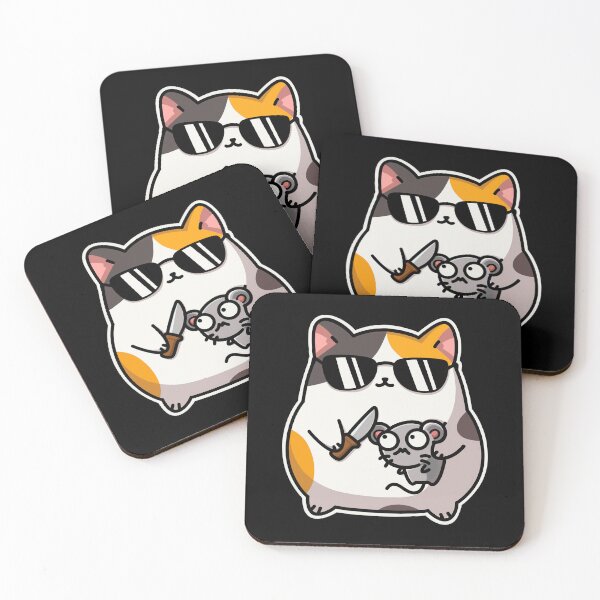 Item preview, Calico Cat holding a Knife and Mouse designed and sold by ThinGraff Design.