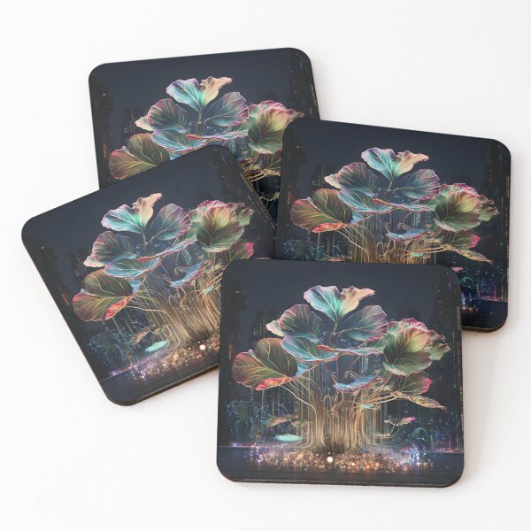 Item preview, Blend of digital data and vibrant plant print designed and sold by dcrc.