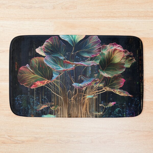Item preview, Blend of digital data and vibrant plant print designed and sold by dcrc.