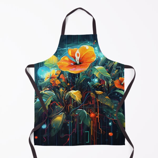 Item preview, blend of digital data and vibrant plant print designed and sold by dcrc.