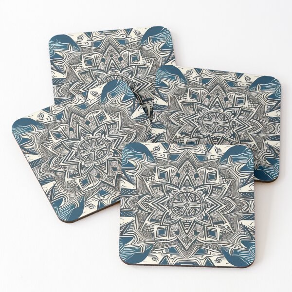 Item preview, Tribal pattern design blue designed and sold by operossa.