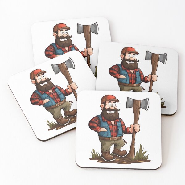 Item preview, Lumberjack with an Ax in a Flannel Shirt designed and sold by Aquillashop.