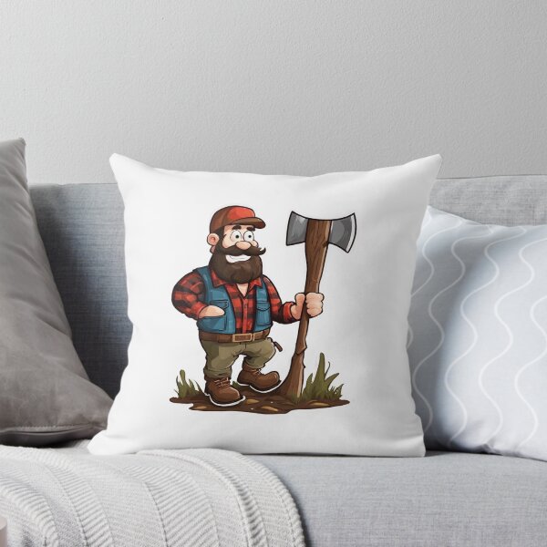 Item preview, Lumberjack with an Ax in a Flannel Shirt designed and sold by Aquillashop.