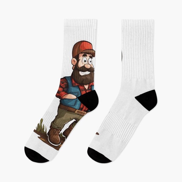 Item preview, Lumberjack with an Ax in a Flannel Shirt designed and sold by Aquillashop.