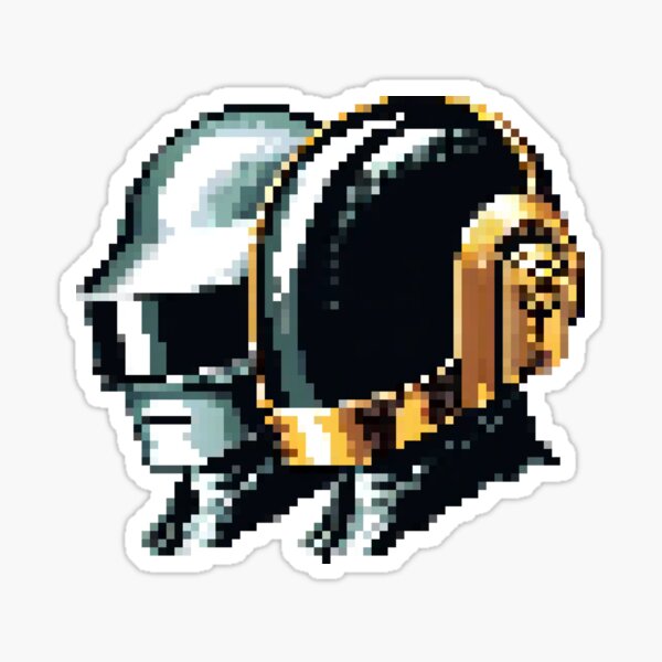 Electronic Music, French Duo, Dance, Pop Culture, Robot, Helmet, DJ, Futuristic, EDM, Techno, Rave, Musician, Synth Sticker