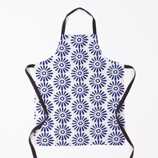 Aperçu de l'œuvre Marguerite de fleur abstraite bleue et blanche créée et vendue par LZenDesigns.
