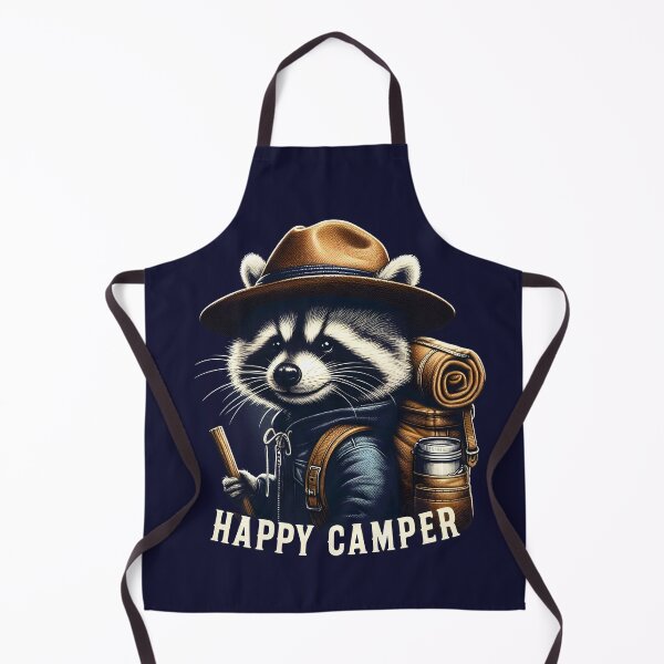 Item preview, Happy Camper, Funny hiking racoon Graphic designed and sold by peanut tee.