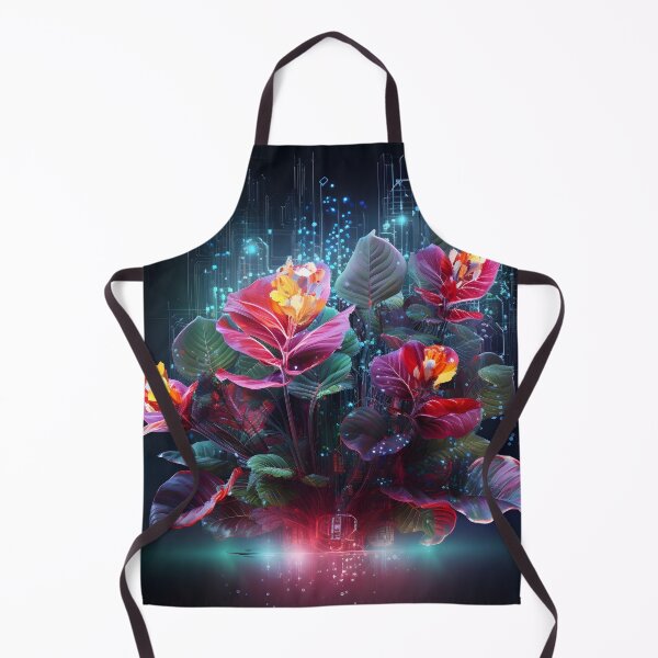 Item preview, blend of digital data and vibrant plant print designed and sold by dcrc.