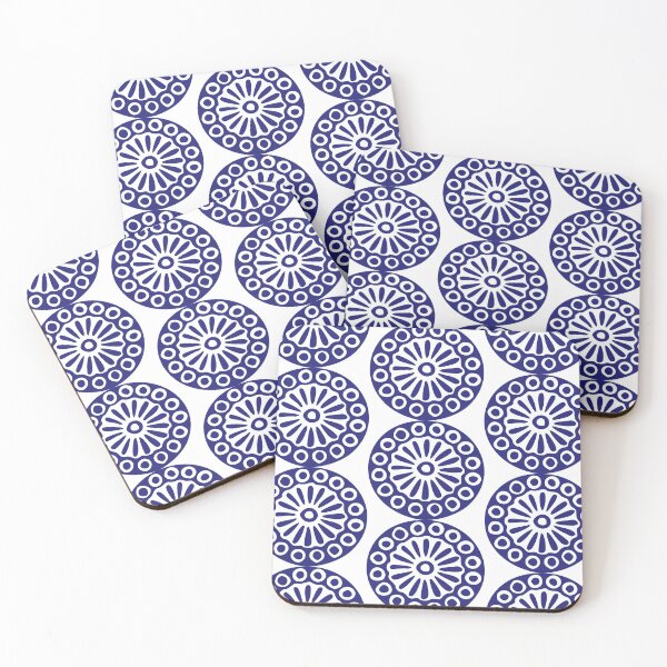 Item preview, Blue Abstract Daisy Circle designed and sold by LZenDesigns.