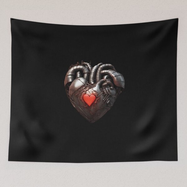 Item preview, Mechanical Iron Heart Neon Glow designed and sold by Aquillashop.