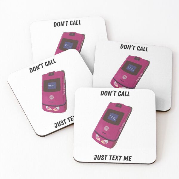 Item preview, Don't Call Just Text Me Pink Razr Phone designed and sold by StickyKitten.