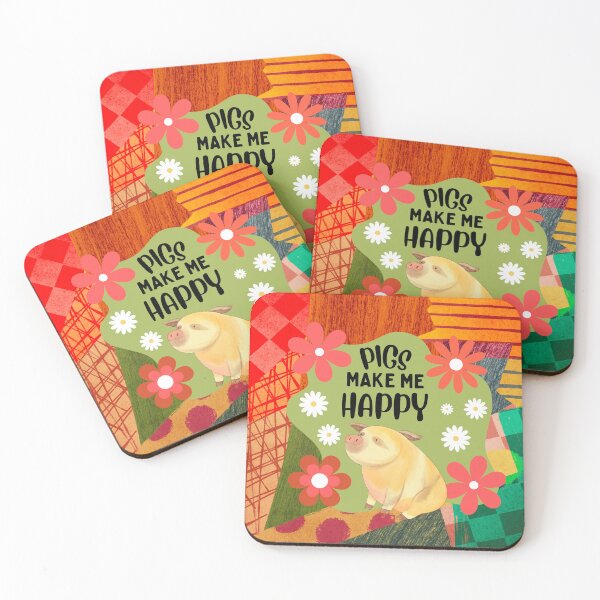 Item preview, Pigs make me happy designed and sold by GasconyPassion.