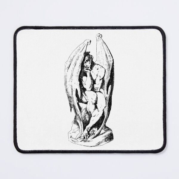 Item preview, Satan as 19th-Century Pensive Sculpture Sketch designed and sold by Twisted Kids.