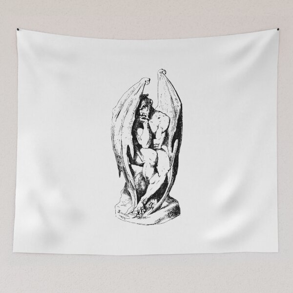 Item preview, Satan as 19th-Century Pensive Sculpture Sketch designed and sold by Twisted Kids.
