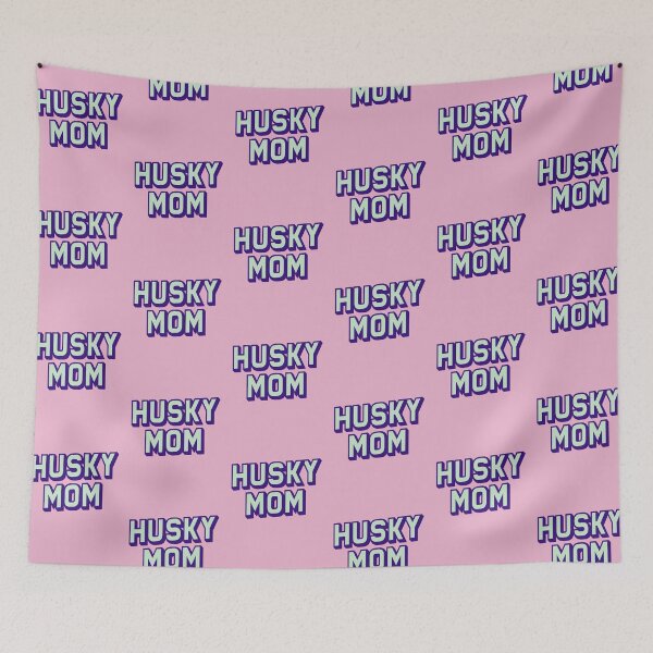Aperçu de l'œuvre Cadeau de bubble-gum de plage rétro Husky Mom créée et vendue par Guarddogdrive.