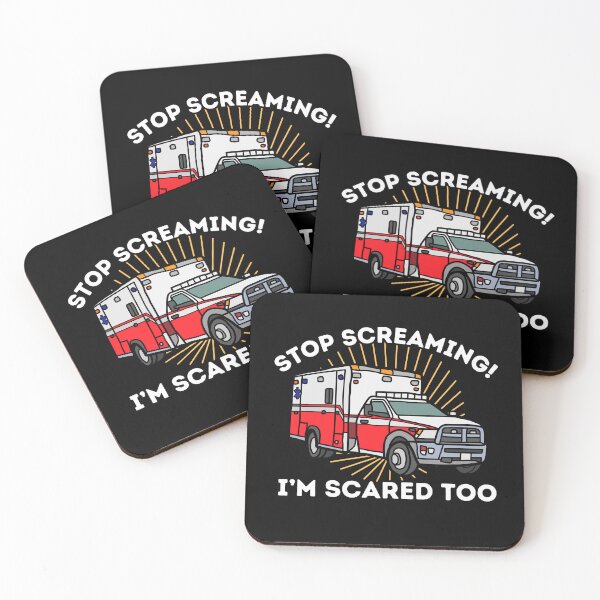 Item preview, Stop Screaming I'm Scared Too EMT Paramedic EMS First Responder Star of Life designed and sold by JessieJune.