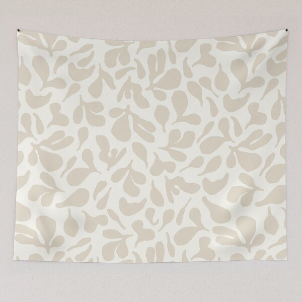 Item preview, BEACH LEAFS ABSTRACT NEUTRAL BEIGE designed and sold by blomastudios.