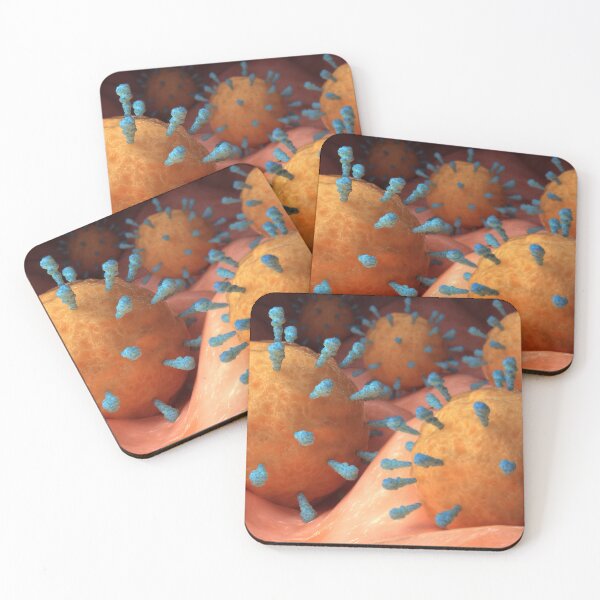 Item preview, STK701656H-Rubeola measles virus on surface. designed and sold by StocktrekImages.