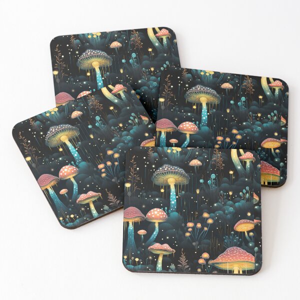 Item preview, Luminous Mushrooms 2 designed and sold by sixblackroses.