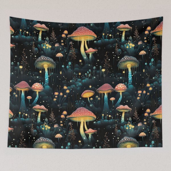 Item preview, Luminous Mushrooms 2 designed and sold by sixblackroses.