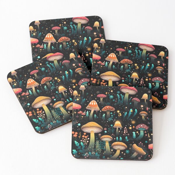 Item preview, Luminous Mushrooms 3 designed and sold by sixblackroses.