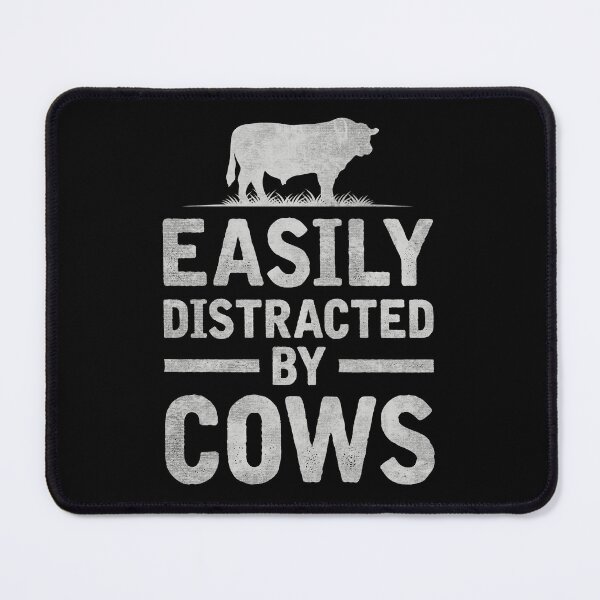 Item preview, Easily Distracted by Cows designed and sold by DigitalByEb.