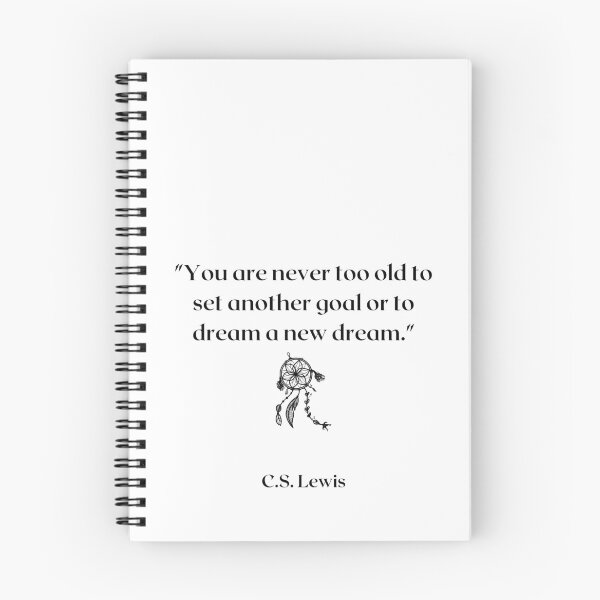 Item preview, "You are never too old to set another goal or to dream a new dream." -C.S. Lewis Motivational Quote designed and sold by Bananobanini.