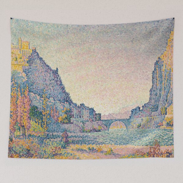 Item preview, Vintage Paul Signac Sisteron Painting 1902 - Impressionist Art Masterpiece designed and sold by Under-TheTable.