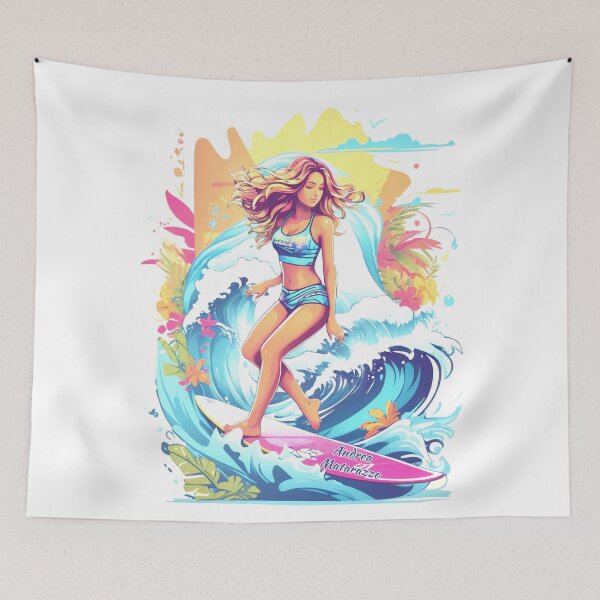 Item preview, Girl surfing in the waves designed and sold by Andrea Matarazzo.