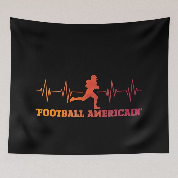 Artikelvorschau, Football Americain Heartbeat - Heartbeat Rugby entworfen und verkauft von YerrouDesing.