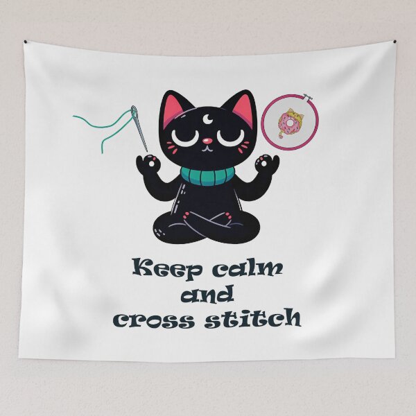 Item preview, Keep calm and cross stitch designed and sold by Vikycialp.