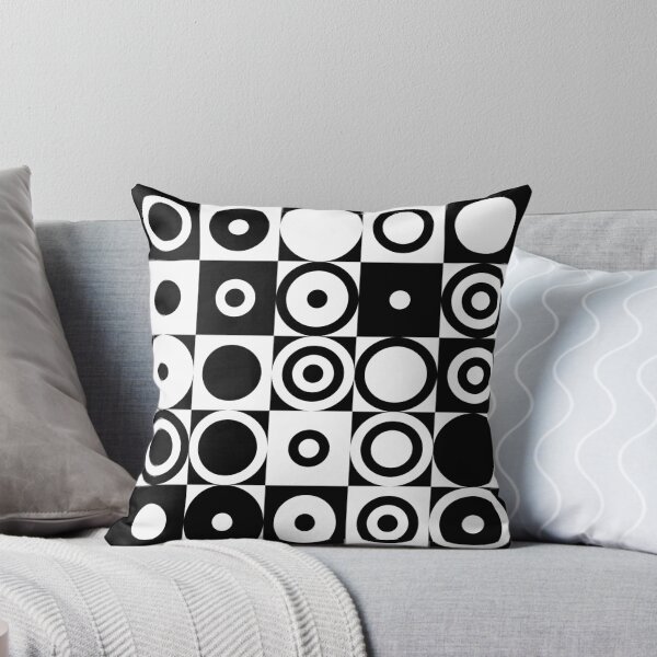 Item preview, Vasarely Inspired Optical Black and White designed and sold by Shapes-Mania.