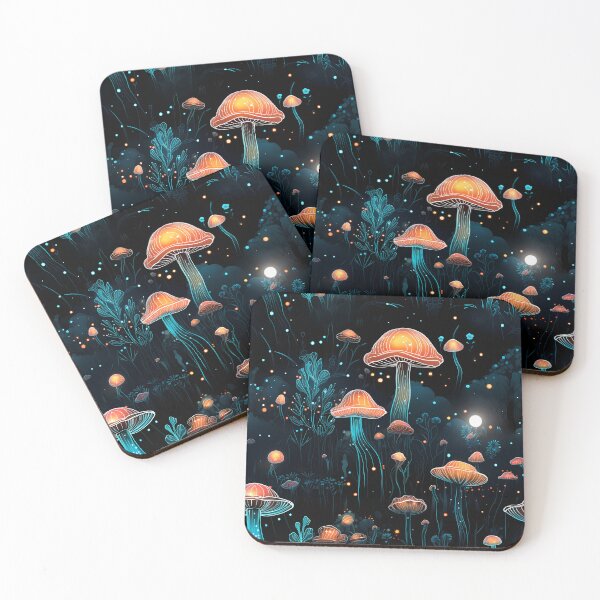 Item preview,  Luminous Mushrooms 4 designed and sold by sixblackroses.