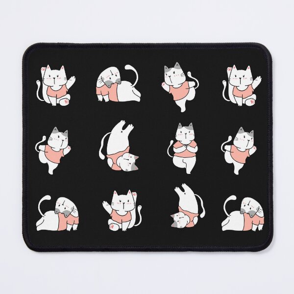 Item preview, 6 Cute Cat Yoga - Cat and Yoga Lovers - Meowmaste designed and sold by patternjp.