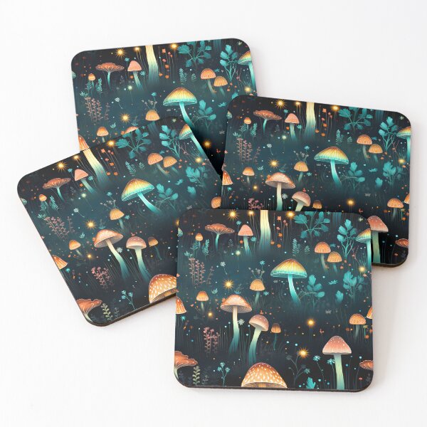 Item preview, Luminous Mushrooms 7 designed and sold by sixblackroses.