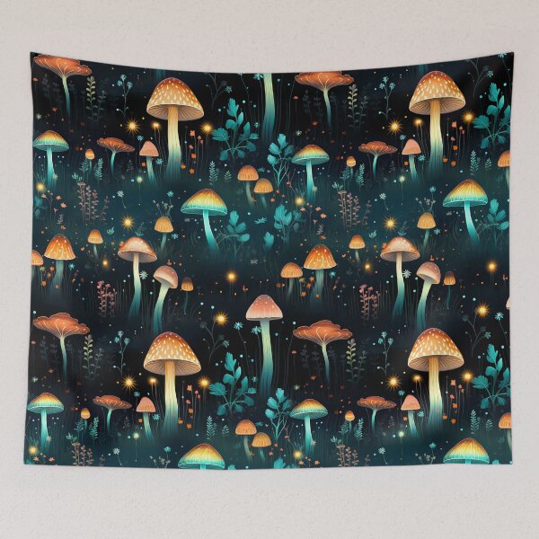 Item preview, Luminous Mushrooms 7 designed and sold by sixblackroses.