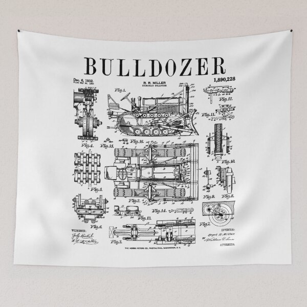 Item preview, Bulldozer Driver Heavy Equipment Operator Vintage Patent designed and sold by GrandeDuc.
