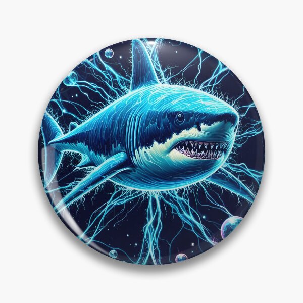 Item preview, Enigmatic Terror: Shark's Cosmic Prism Encounter designed and sold by AI-Only Creations.