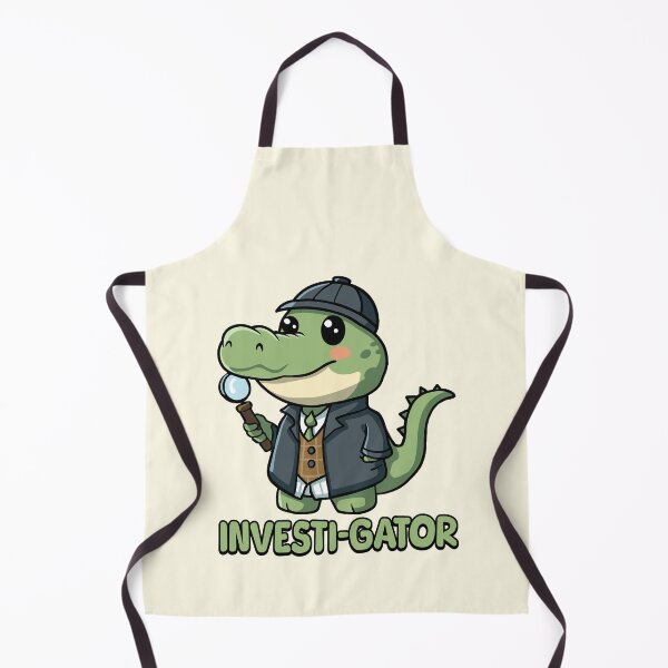 Item preview, Investigator! Kawaii Baby Alligator Detective Cartoon designed and sold by PMCreative.