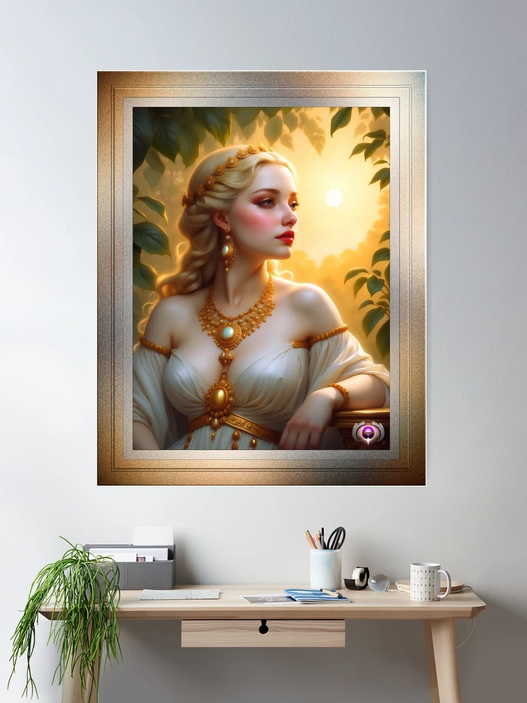 Glory Of The Roman Goddess Ceres Spectacular AI Concept Art Portrait by Xzendor7 Room Decor Poster Art Print Portrait