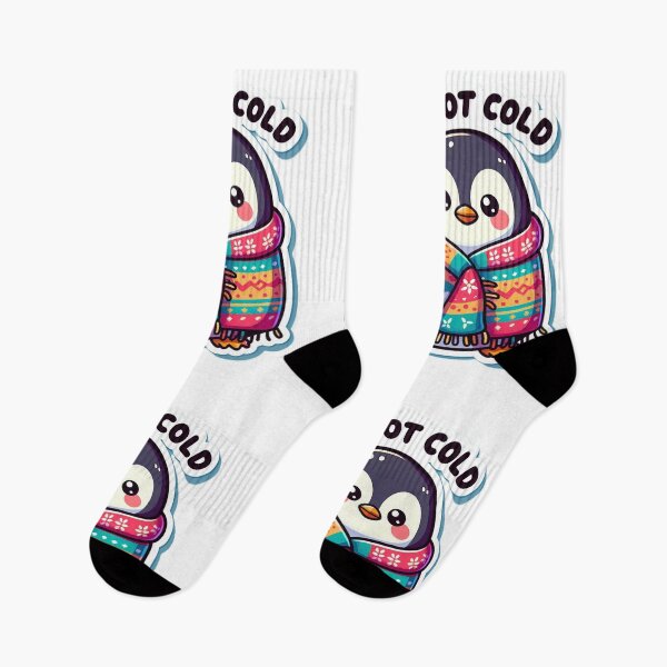 Item preview, Cute Cartoon Penguin Wrapped in a Blanket "I'm Not Cold" designed and sold by Zestpond.